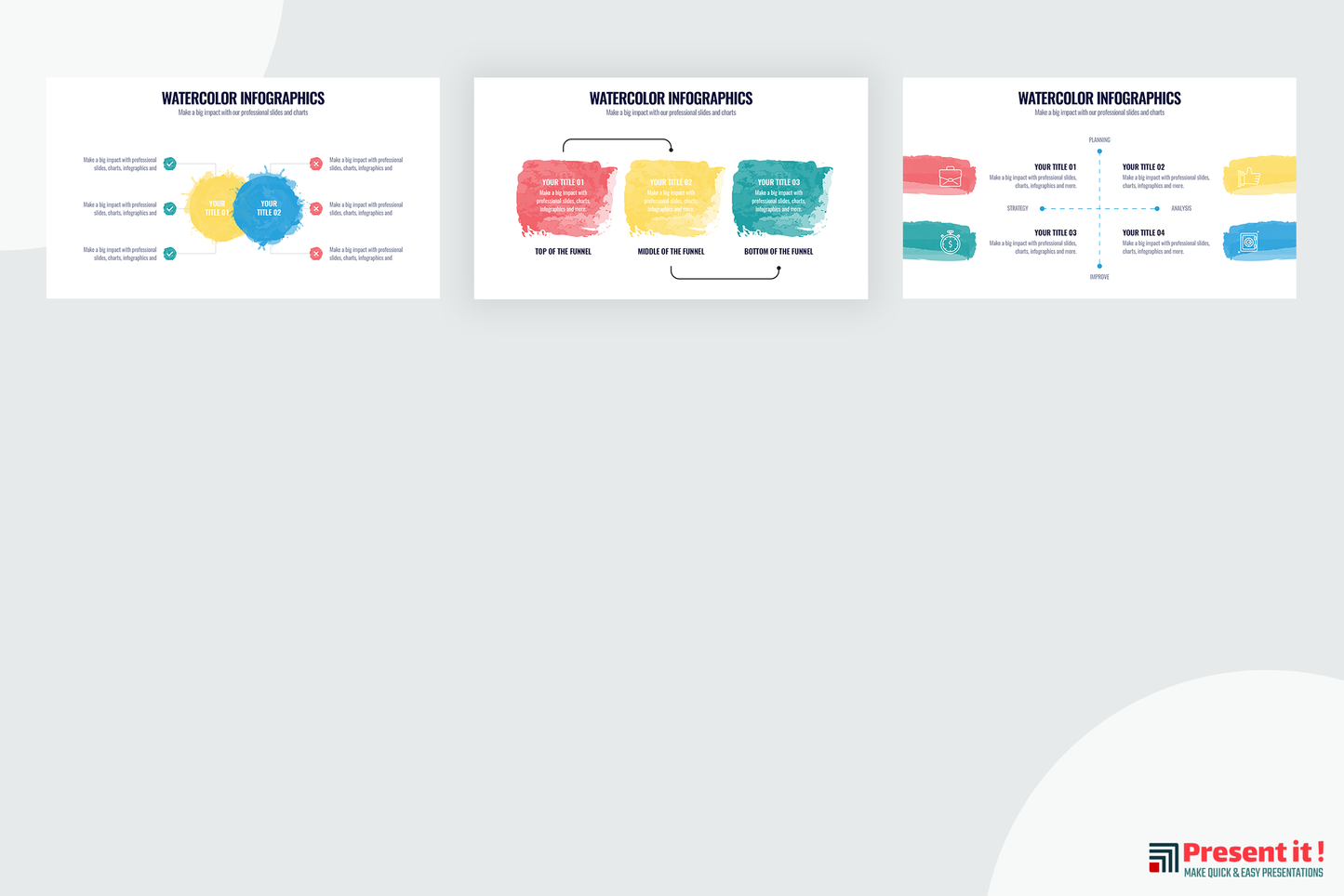 Watercolor Infographic Templates