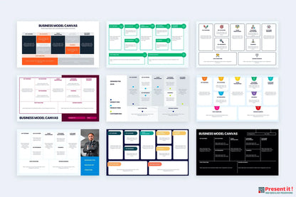 Business Model Canvas Templates for Powerpoint, Keynote, Google Slides