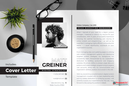 Lean Resume + Cover Letter Template