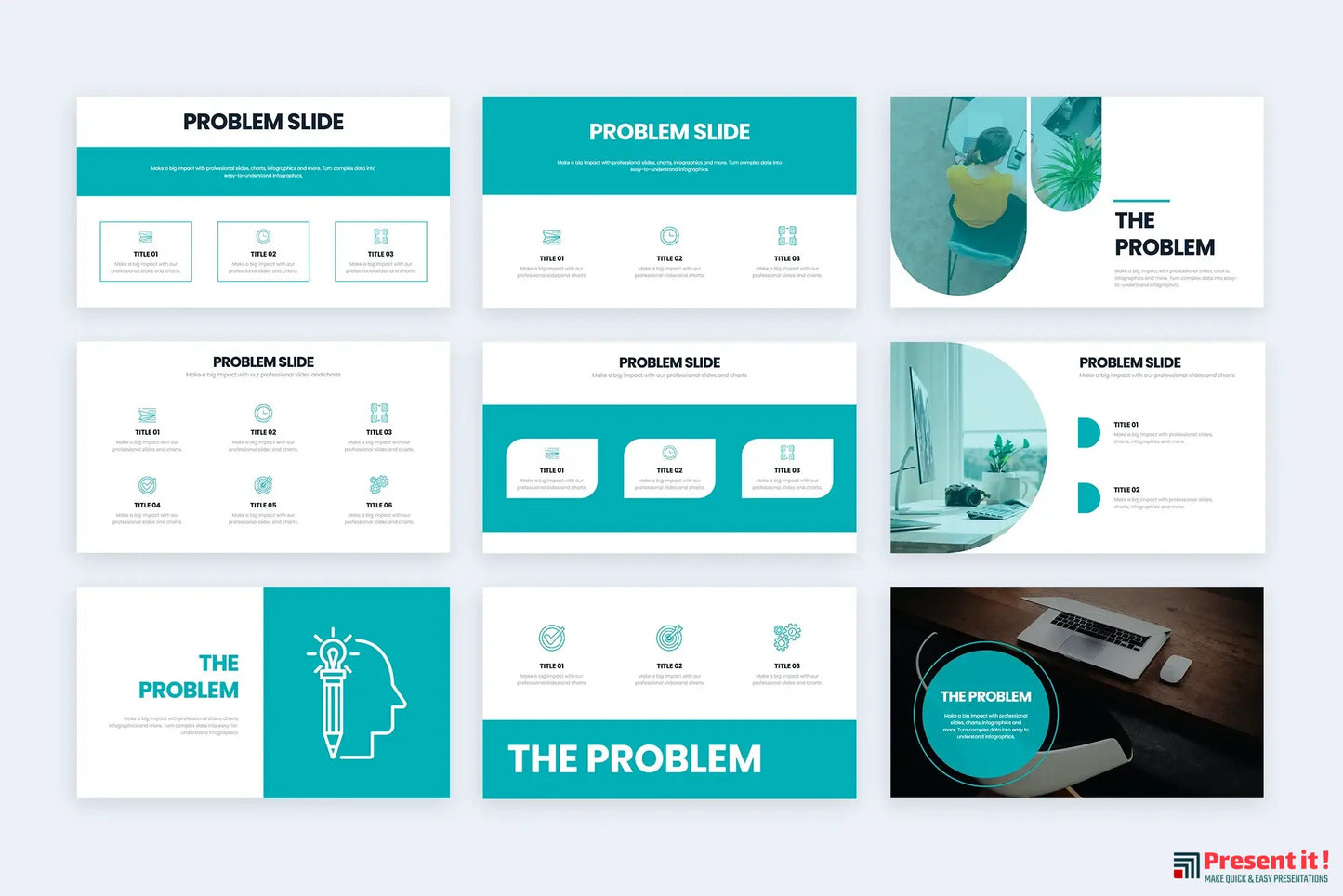 Problem Slides for PowerPoint, Keynote and Google Slides