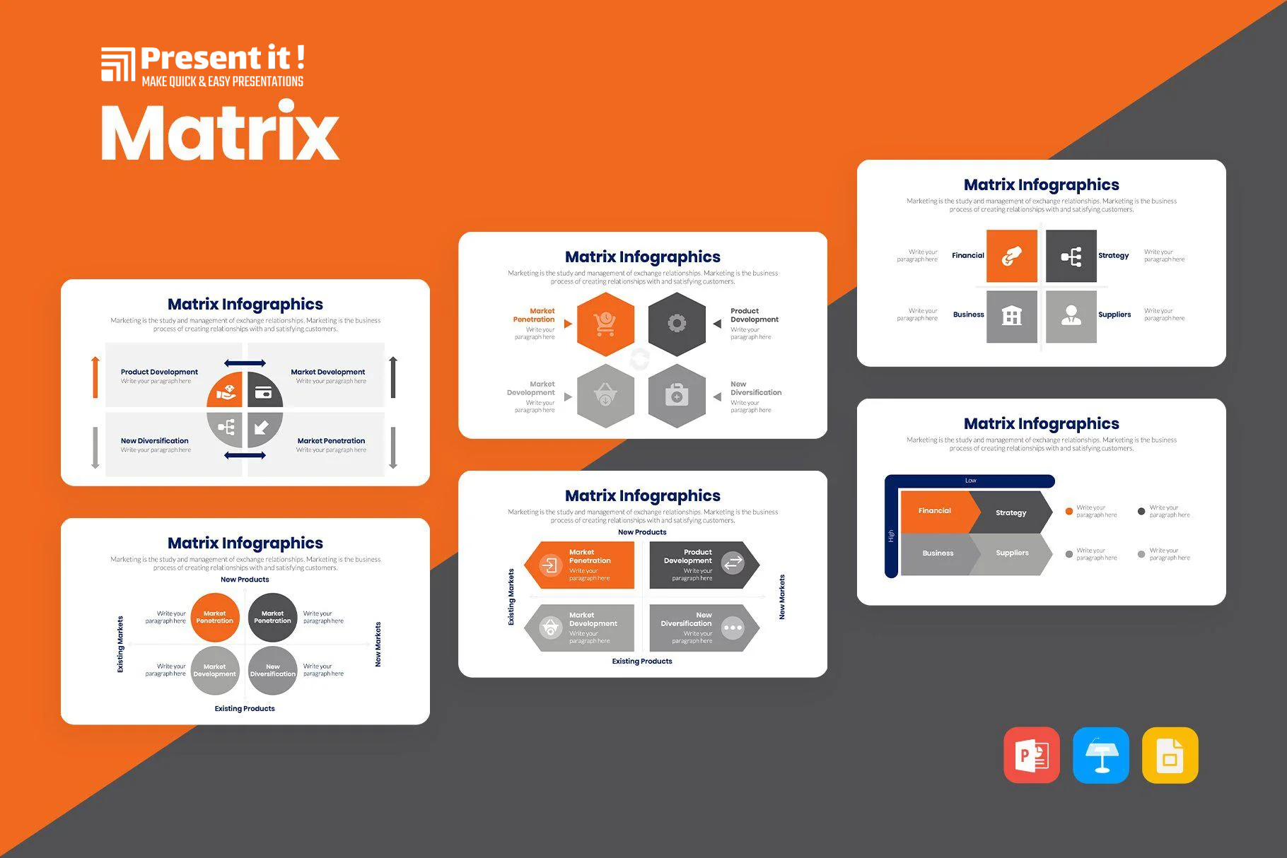 Matrix Infographics Templates For $4.99 – Presentit.io