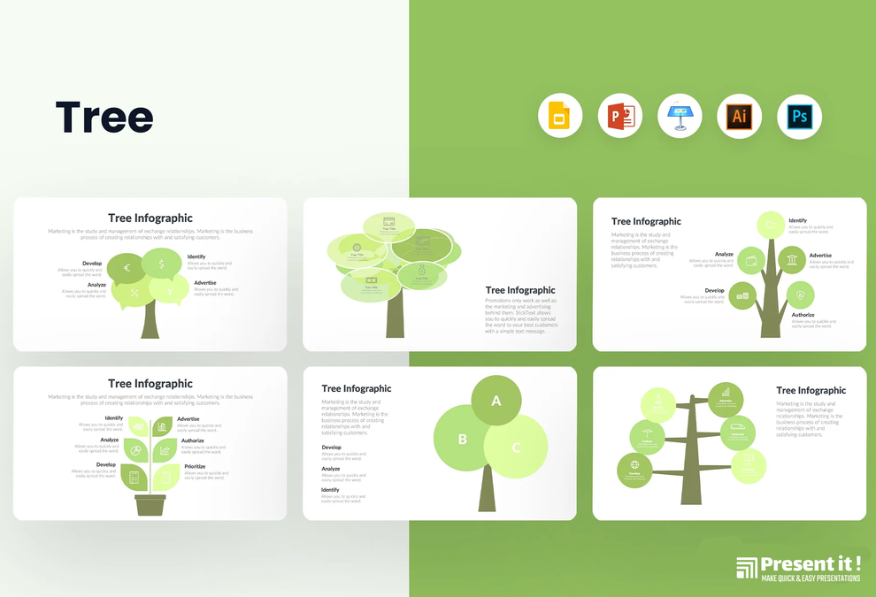 Tree Infographics Templates | Premium Templates | For $4.99 – Presentit.io