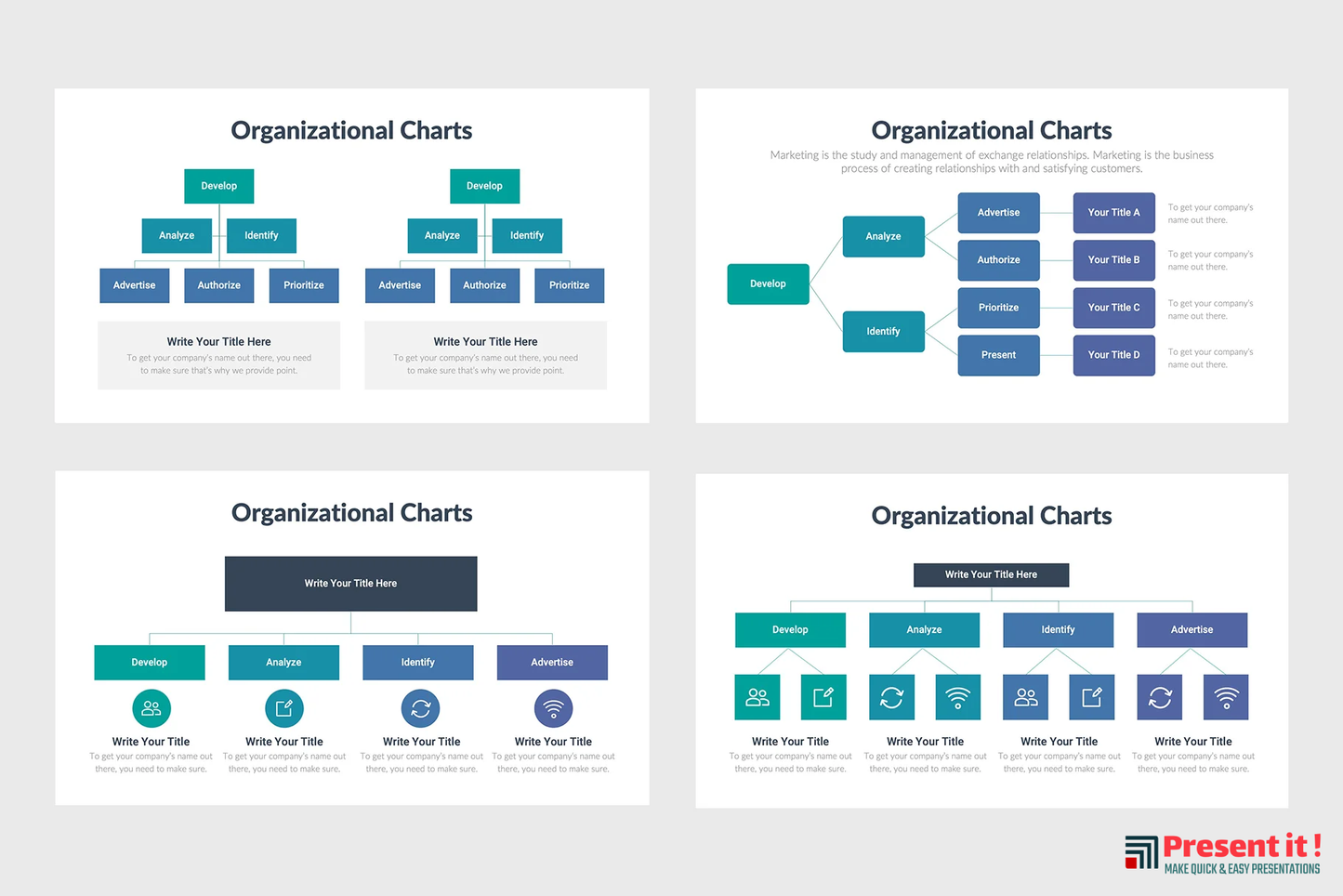 Organizational Charts Infographics Template