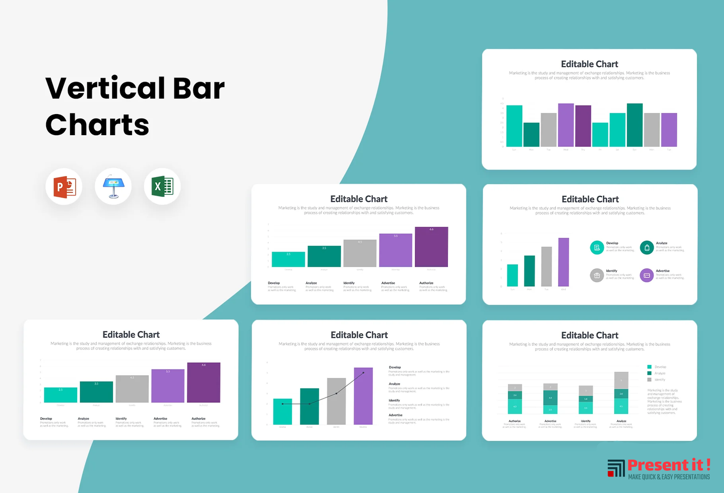 Vertical Charts Infographics
