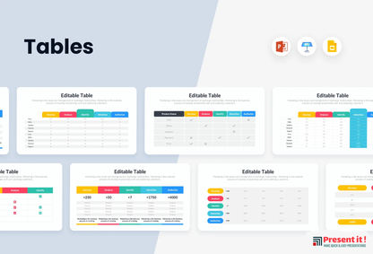 Tables Charts Infographics