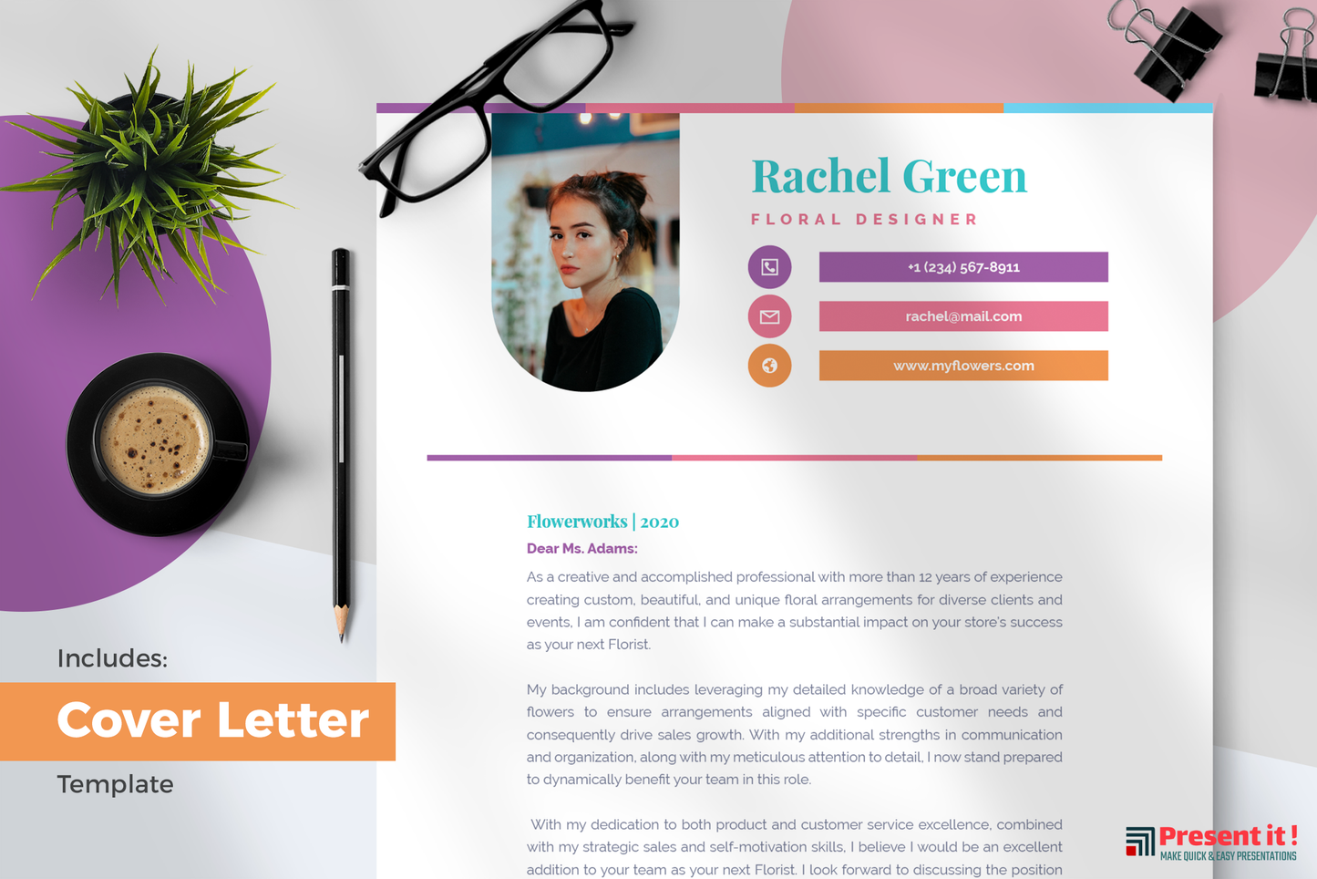 Zoe Resume + Cover Letter Template