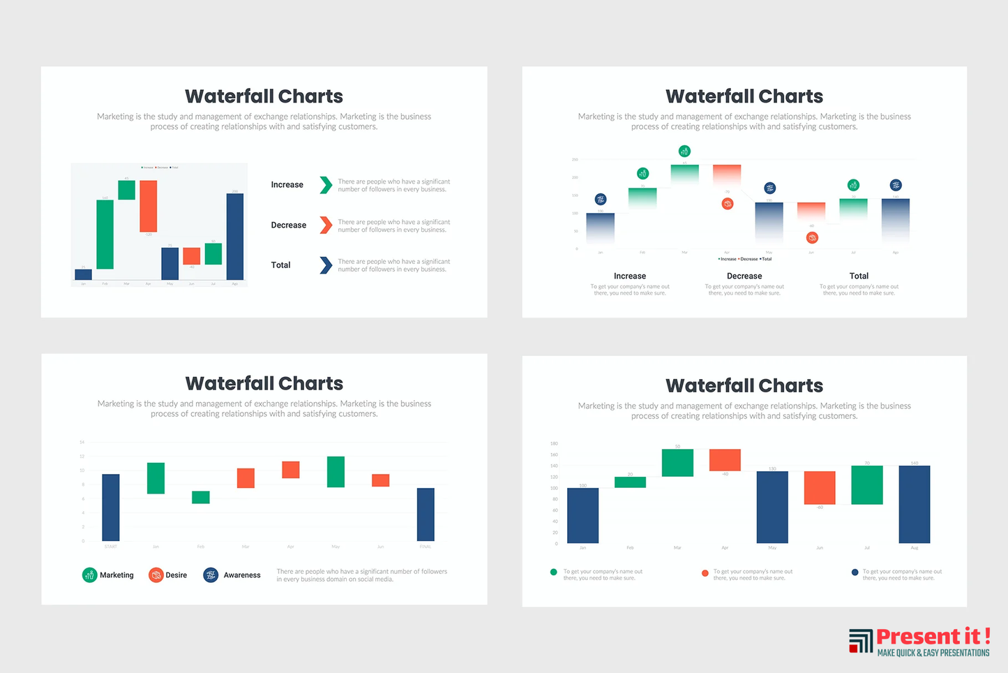 Waterfall Charts Infographics