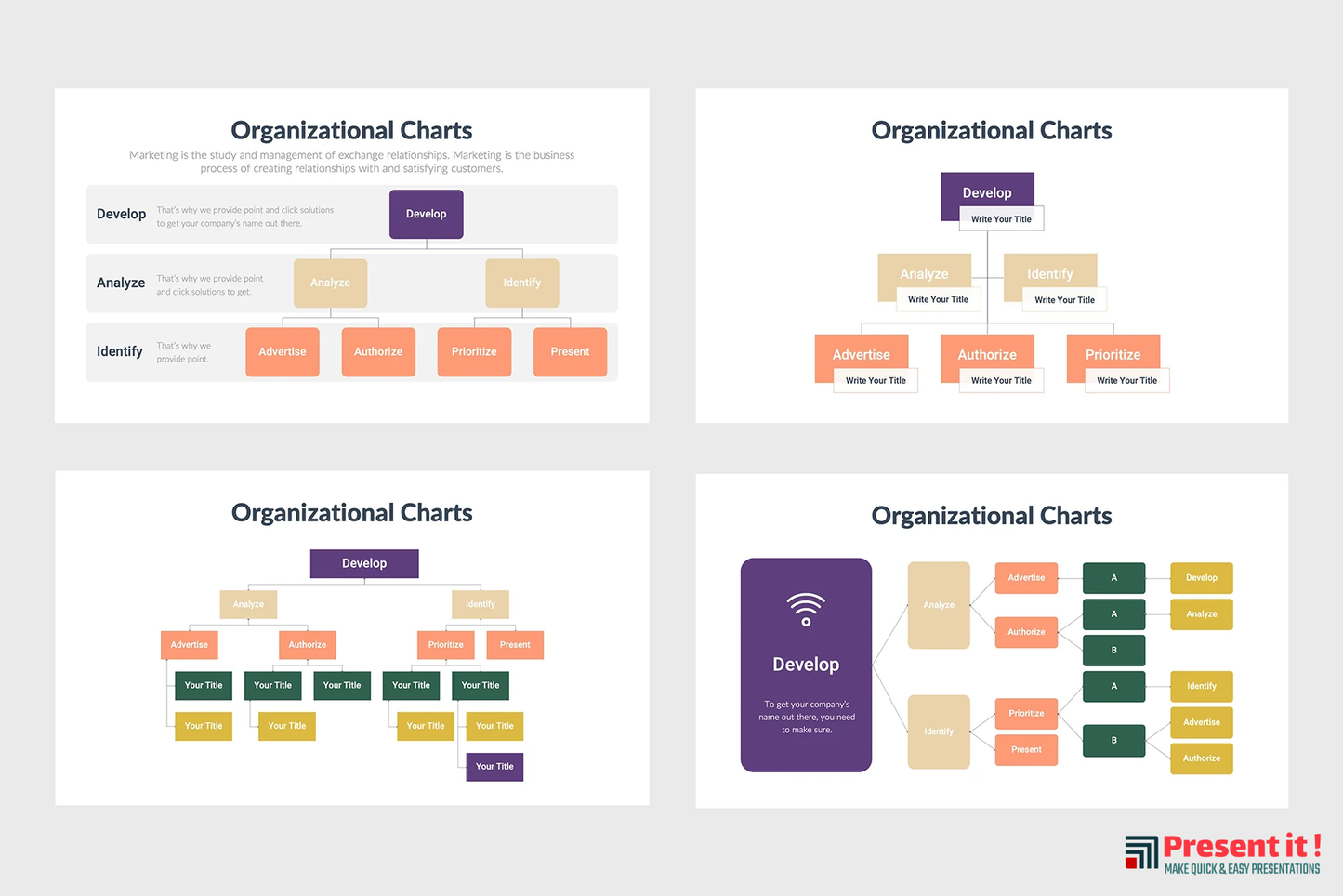 Organizational Charts Infographics Template