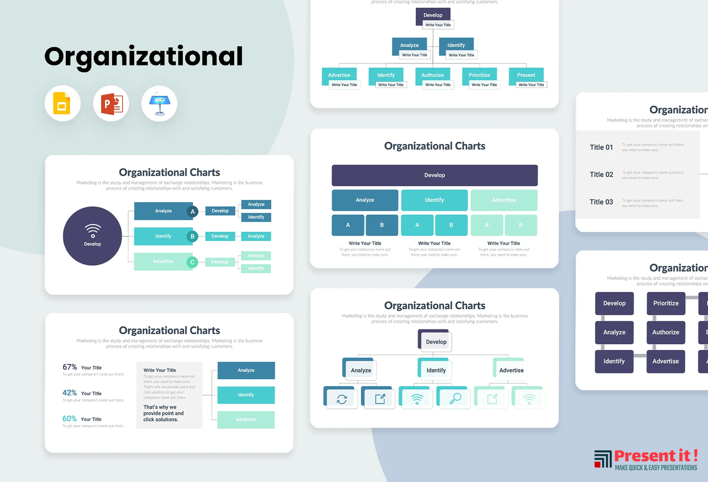 Organizational Charts Infographics Template
