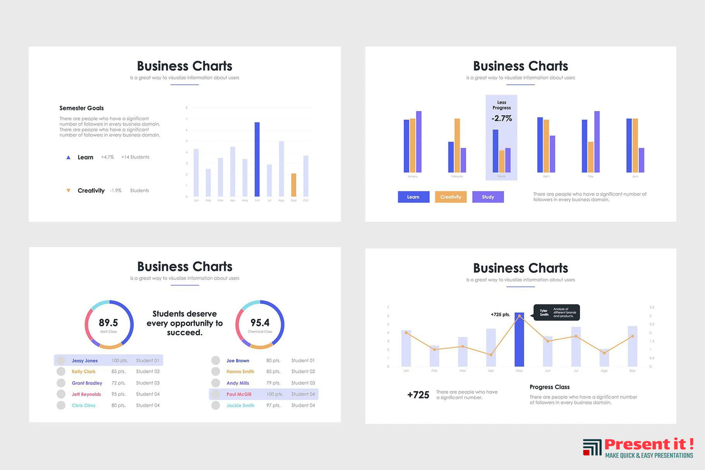 Business Charts - PowerPoint Template