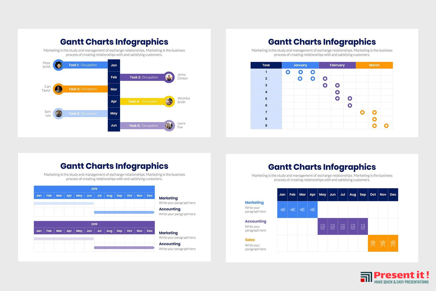 Gantt Charts Infographics